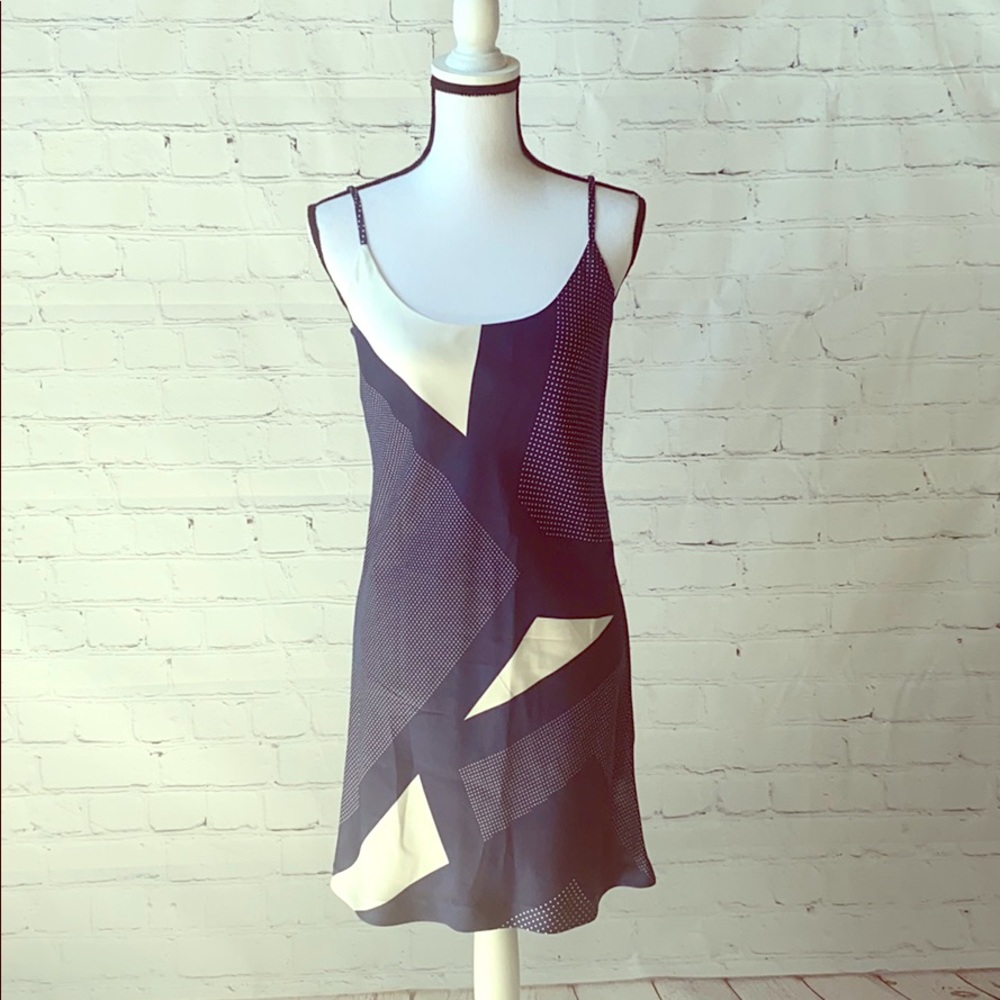 Equipment Femme Geometric Silk Slip Dress